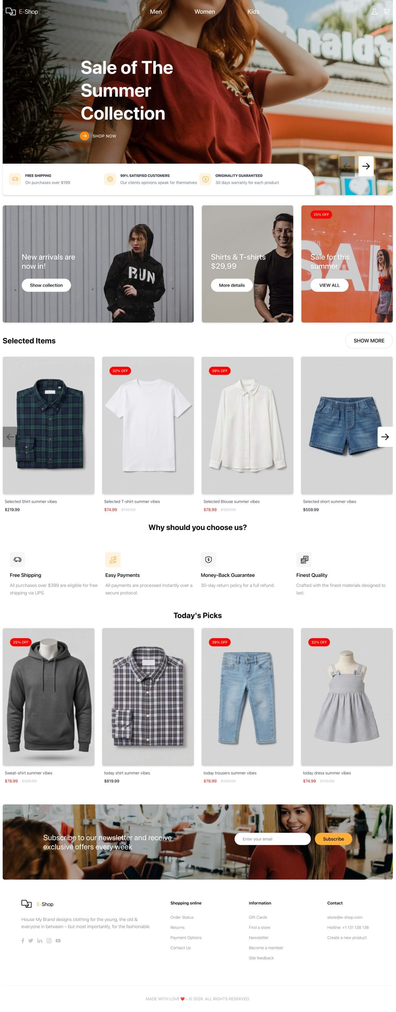 E-Shop project preview